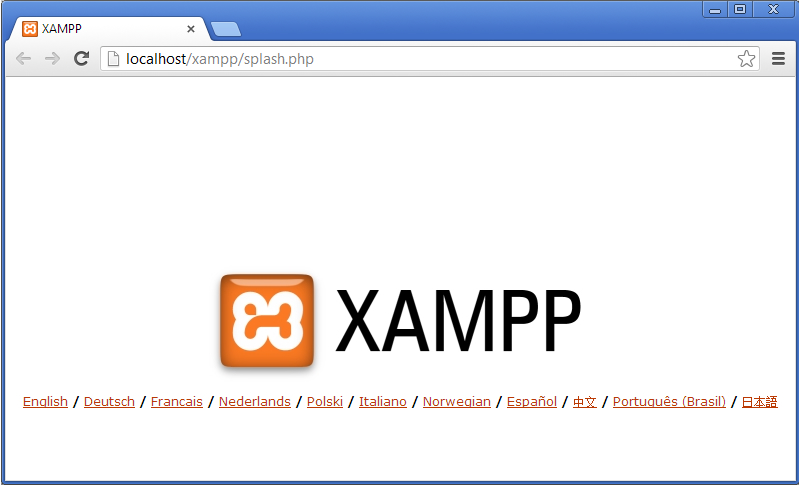 Pagina de Configuração do XAMPP Apache.